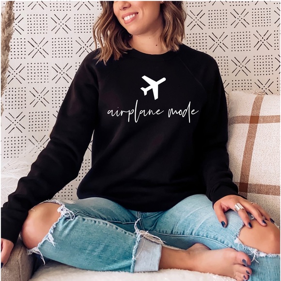 Tops - Airplane Mode Sweatshirt | Travel Vacation